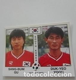 Cromos de f&uacute;tbol: CROMO DE ITALIA 90 N&ordm; 320 PANINI MUNDIAL F&Uacute;TBOL 1990 COREA DEL SUR SANG-BUM GU DUK-YEO YOON DEPORTE