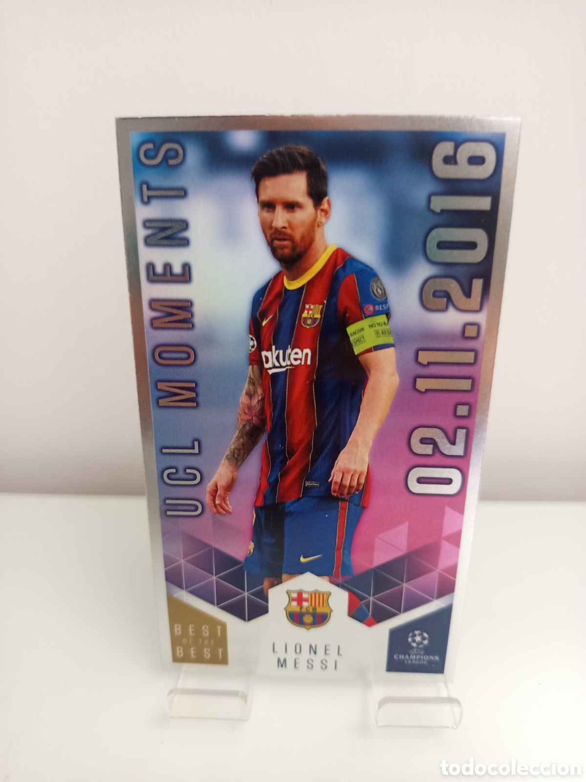 Cromos de f&uacute;tbol: ❇️ CROMO ⚽ MESSI 154 UCL MOMENTS BEST OF THE BEST UCL 2020 2021 20 21 TOPPS FC BARCELONA ❇️