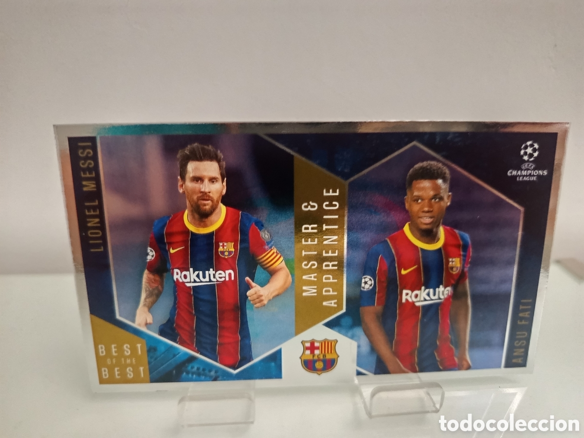 Cromos de f&uacute;tbol: ❇️ CROMO ⚽ MESSI & ANSU FATI MASTER & APPRENTICE 133 BEST OF THE BEST 20 21 TOPPS FC BARCELONA ❇️