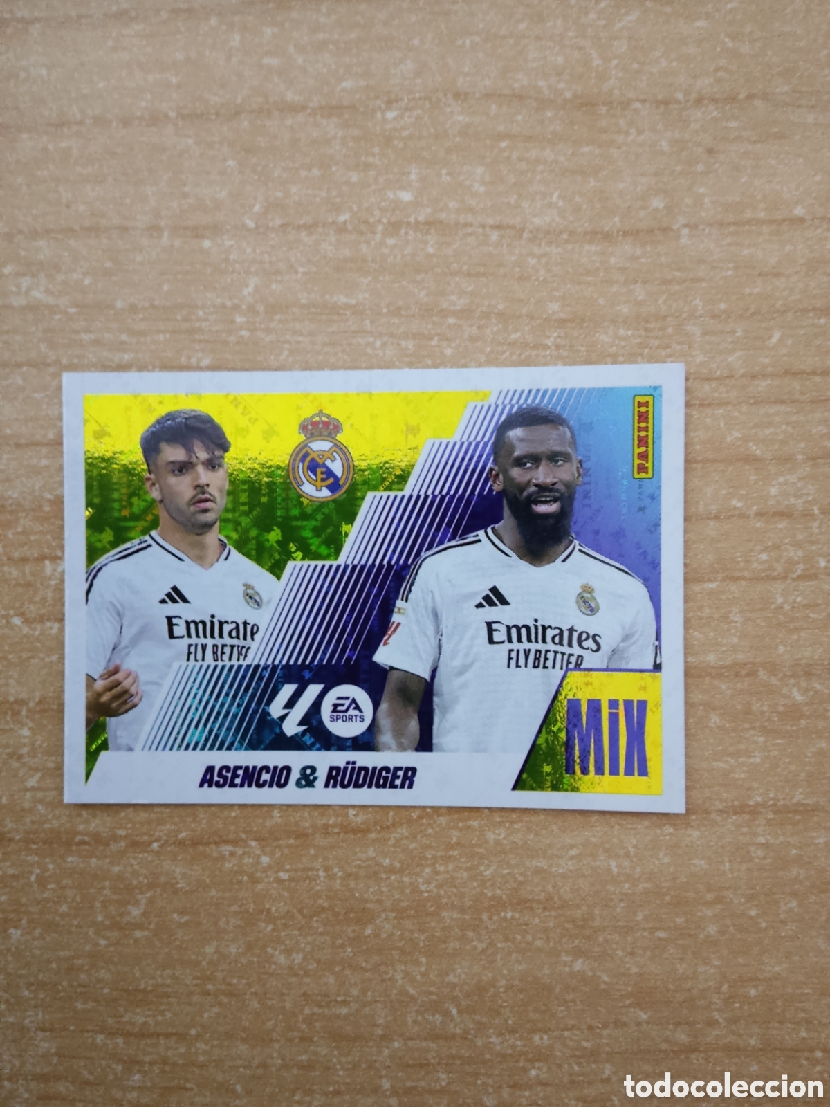 Football Stickers: 3 ASENCIO Y R&Uuml;DIGER REAL MADRID MIX LIGA ESTE 2025 2026