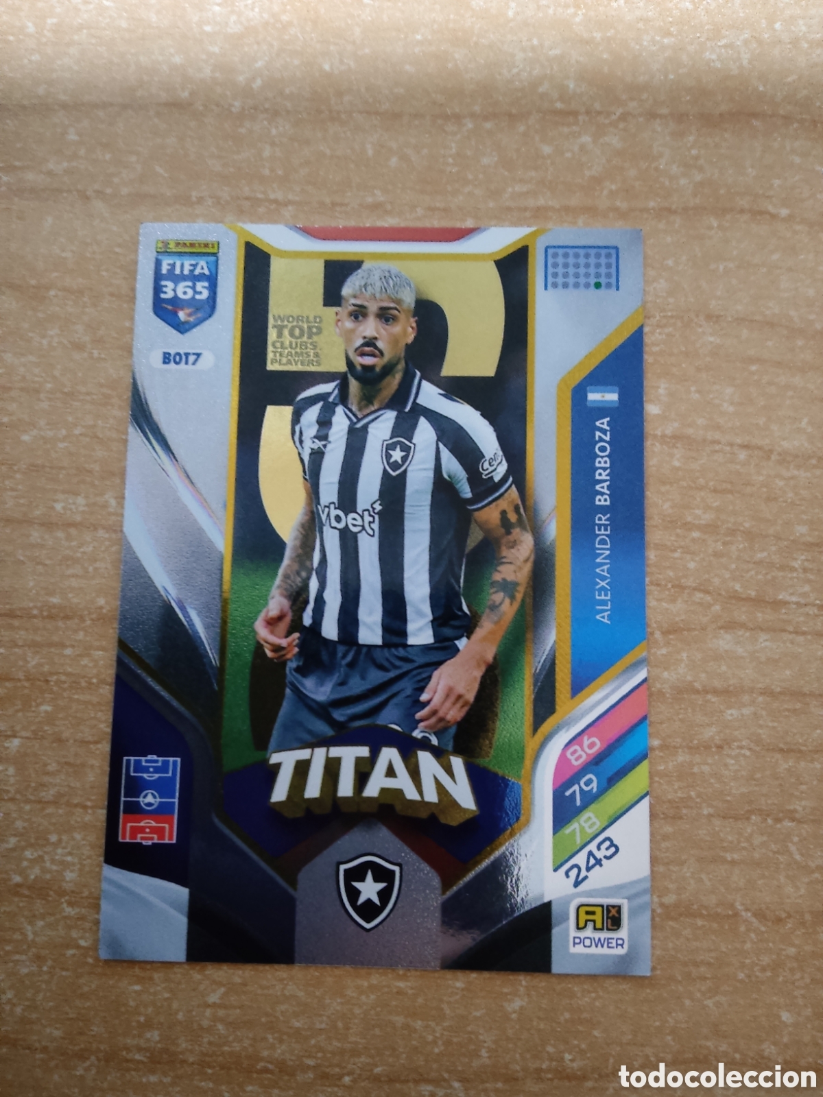 Cromos de f&uacute;tbol: 7 ALEXANDER BARBOZA TITAN BOTAFOGO FIFA 365 ADRENALYN 2026