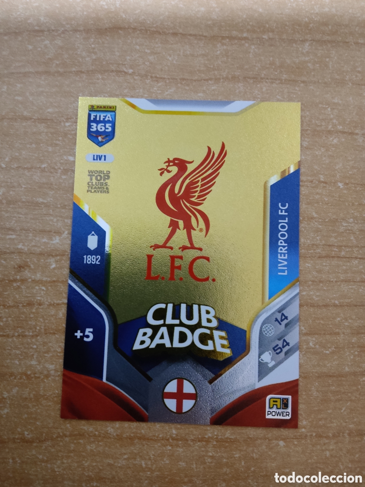 Cromos de f&uacute;tbol: 1 ESCUDO LIVERPOOL FIFA 365 ADRENALYN 2026