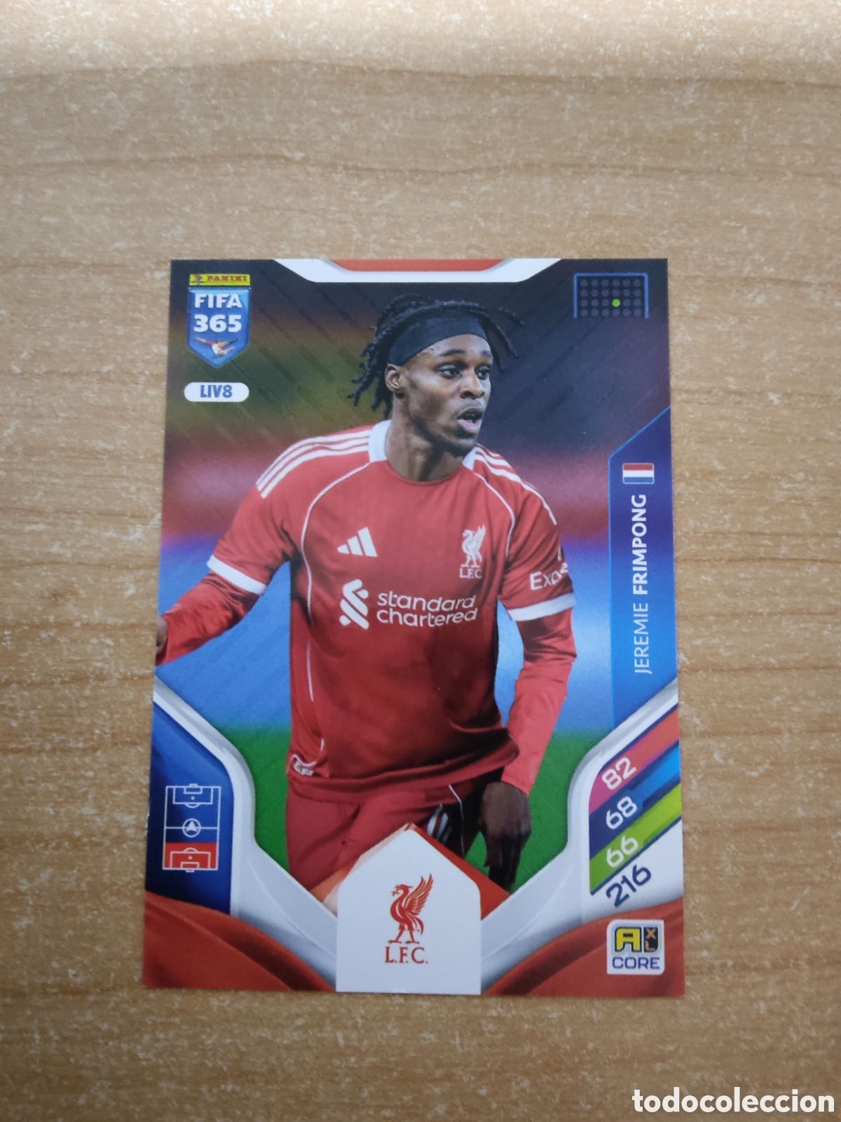 Cromos de f&uacute;tbol: 8 FRIMPONG LIVERPOOL FIFA 365 ADRENALYN 2026