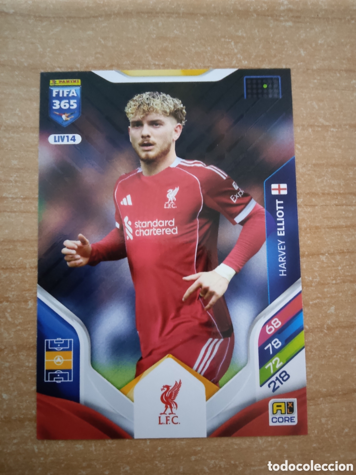 Cromos de f&uacute;tbol: 14 HARVEY ELLIOTT LIVERPOOL FIFA 365 ADRENALYN 2026