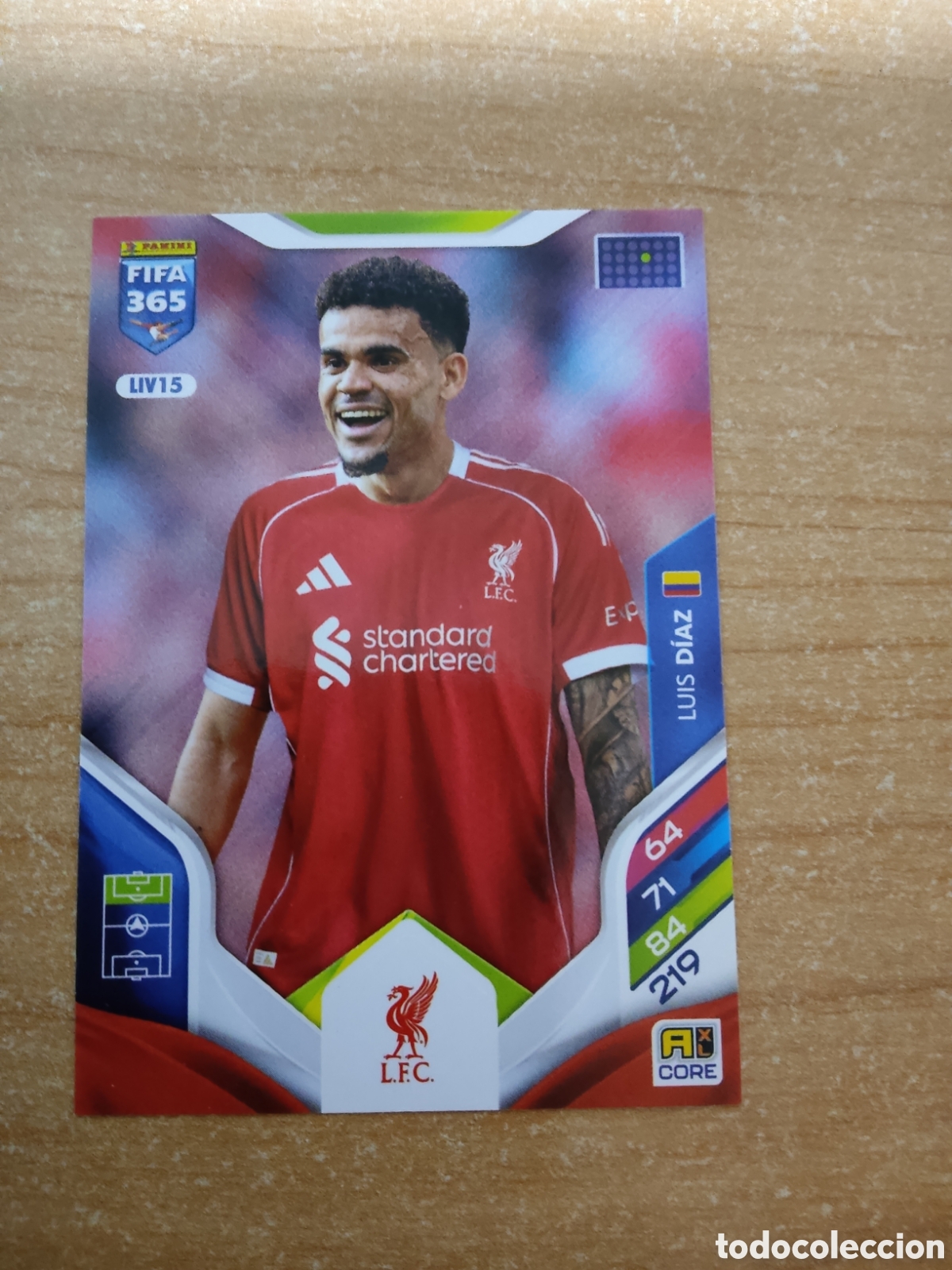 Cromos de f&uacute;tbol: 15 LUIS DIAZ LIVERPOOL FIFA 365 ADRENALYN 2026