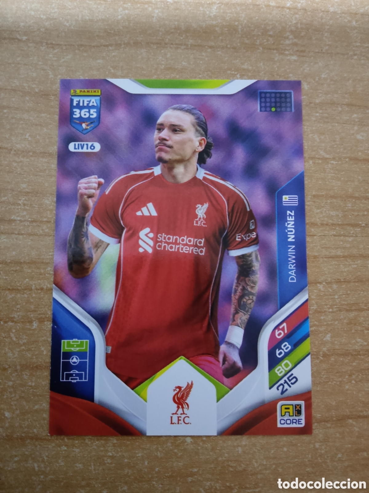 Cromos de f&uacute;tbol: 16 DARWIN NU&Ntilde;EZ LIVERPOOL FIFA 365 ADRENALYN 2026