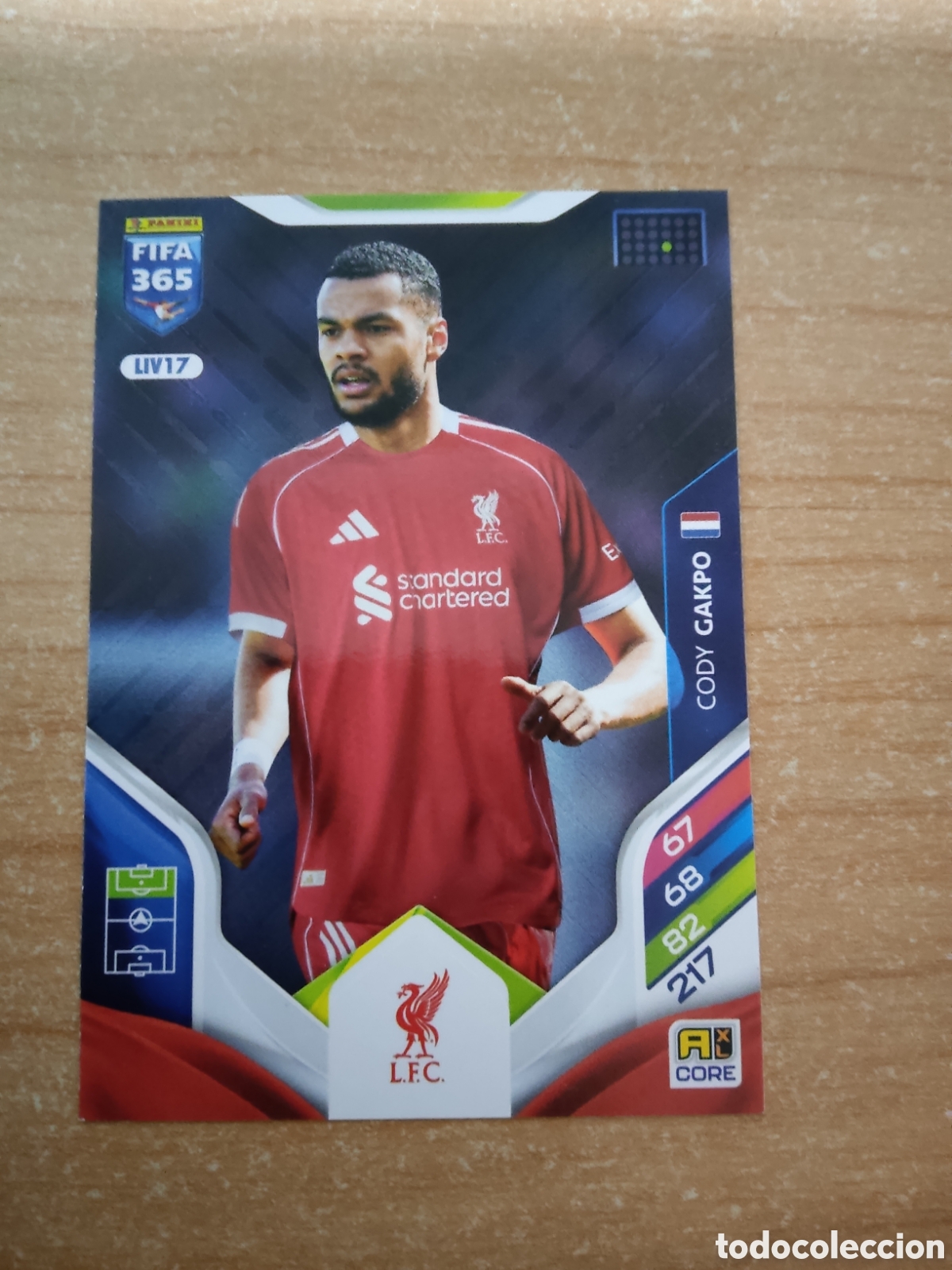 Cromos de f&uacute;tbol: 17 CODY GAKPO LIVERPOOL FIFA 365 ADRENALYN 2026