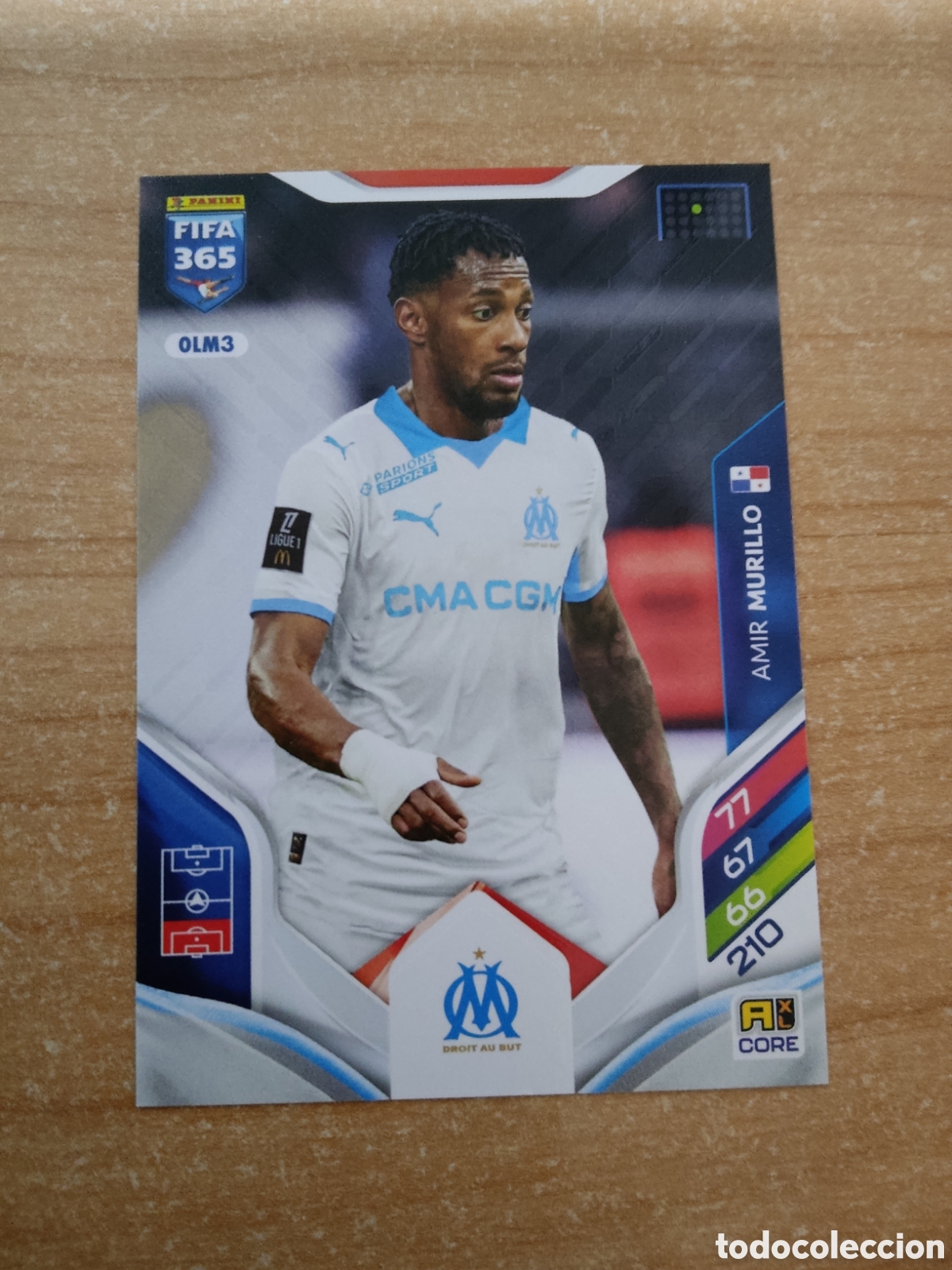 Cromos de f&uacute;tbol: 3 AMIR MURILLO OLYMPIQUE MARSEILLE FIFA 365 ADRENALYN 2026