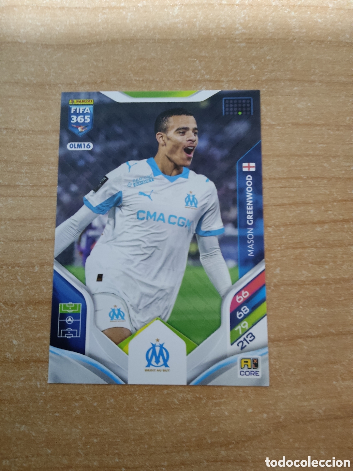 Cromos de f&uacute;tbol: 16 MASON GREENWOOD OLYMPIQUE MARSEILLE FIFA 365 ADRENALYN 2026