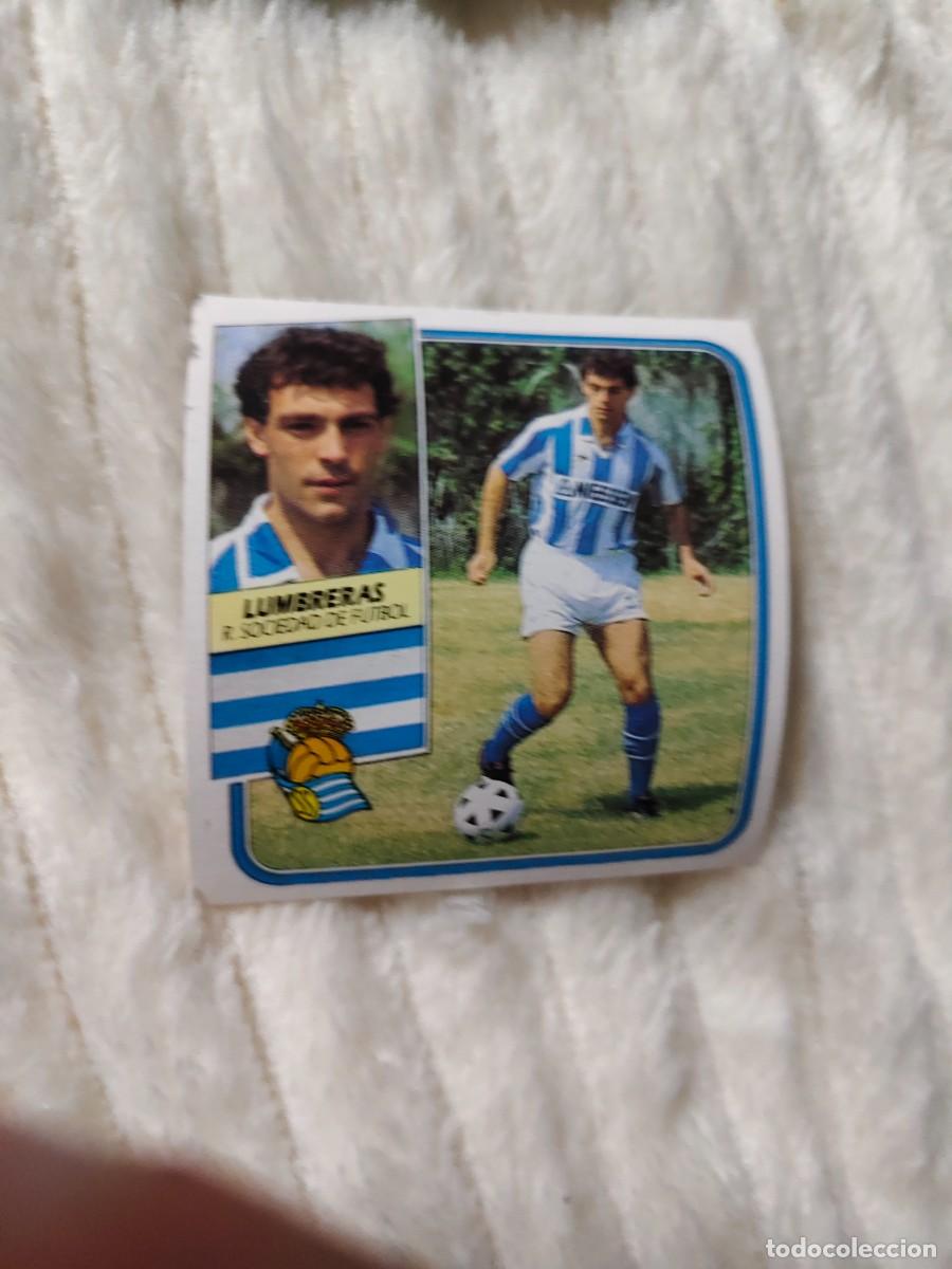 Cromos de f&uacute;tbol: EDICIONES ESTE 89 90 34 LUMBRERAS REAL SOCIEDAD FICHAJES 1989 1990 DESPEGADO RECUPERADO ALBUM AAQ