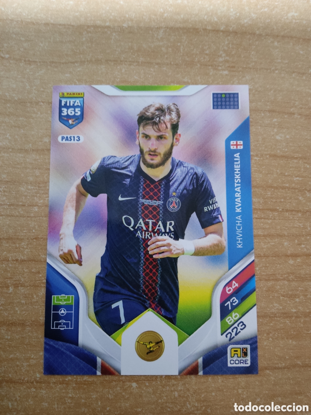 Cromos de f&uacute;tbol: 13 KVARATSKHELIA PSG FIFA 365 ADRENALYN 2026