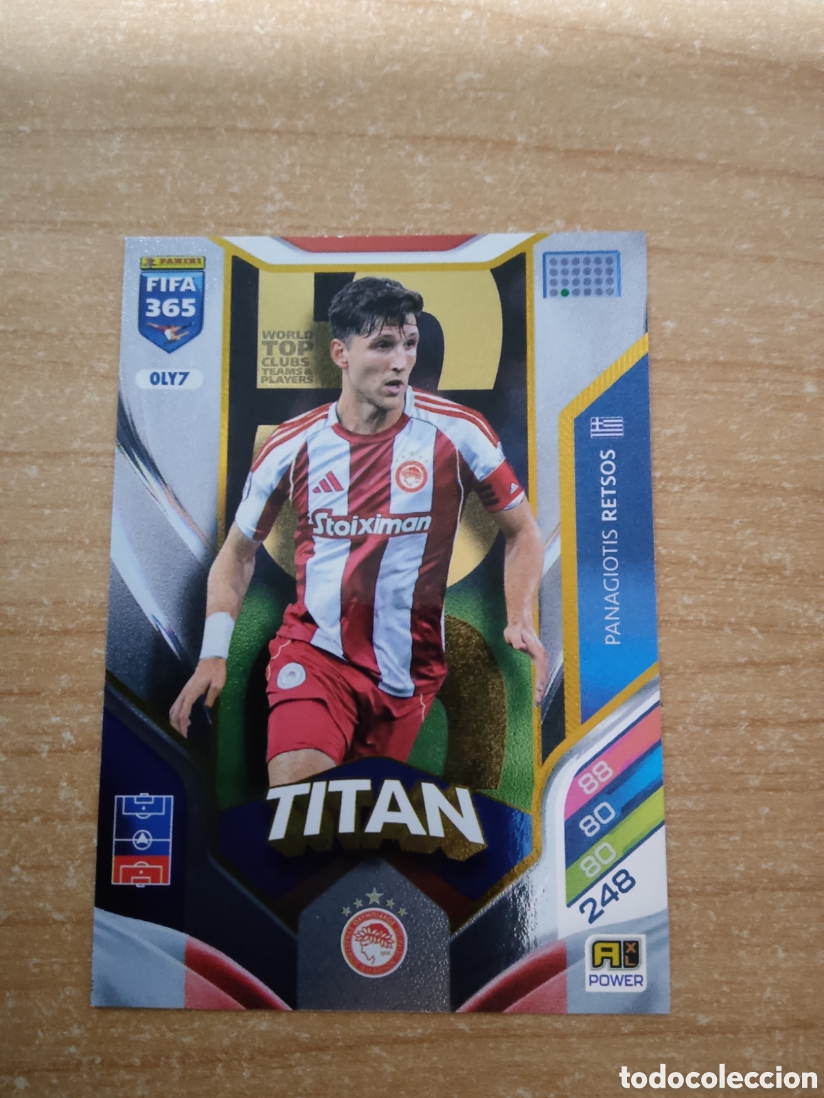 Cromos de f&uacute;tbol: 7 RETSOS TITAN OLYMPIACOS FIFA 365 ADRENALYN 2026