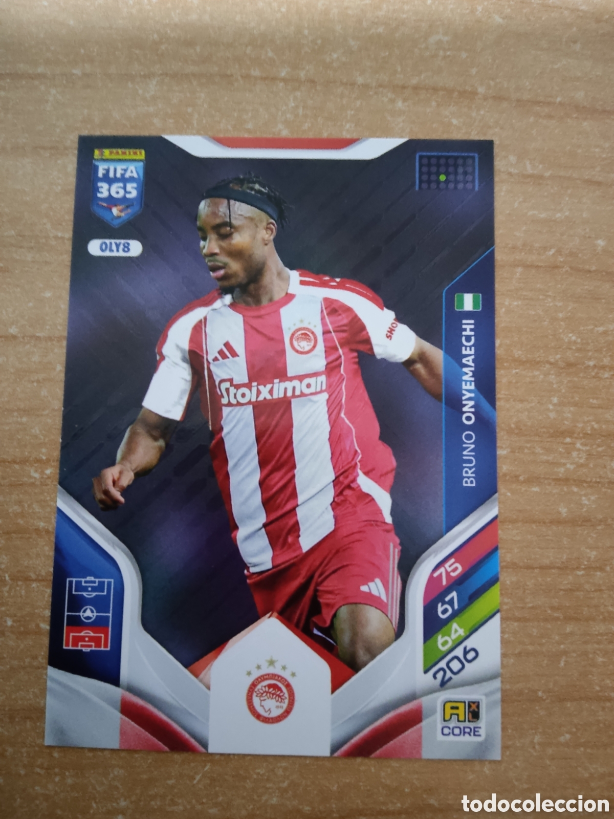Cromos de f&uacute;tbol: 8 ONYEMAECHI OLYMPIACOS FIFA 365 ADRENALYN 2026