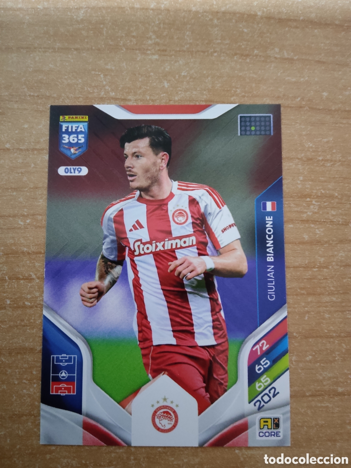 Cromos de f&uacute;tbol: 9 BIANCONE OLYMPIACOS FIFA 365 ADRENALYN 2026