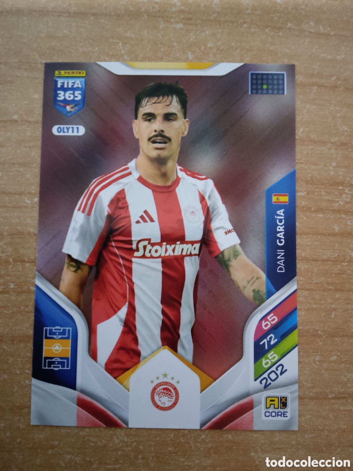 Cromos de f&uacute;tbol: 11 DANI GARCIA OLYMPIACOS FIFA 365 ADRENALYN 2026