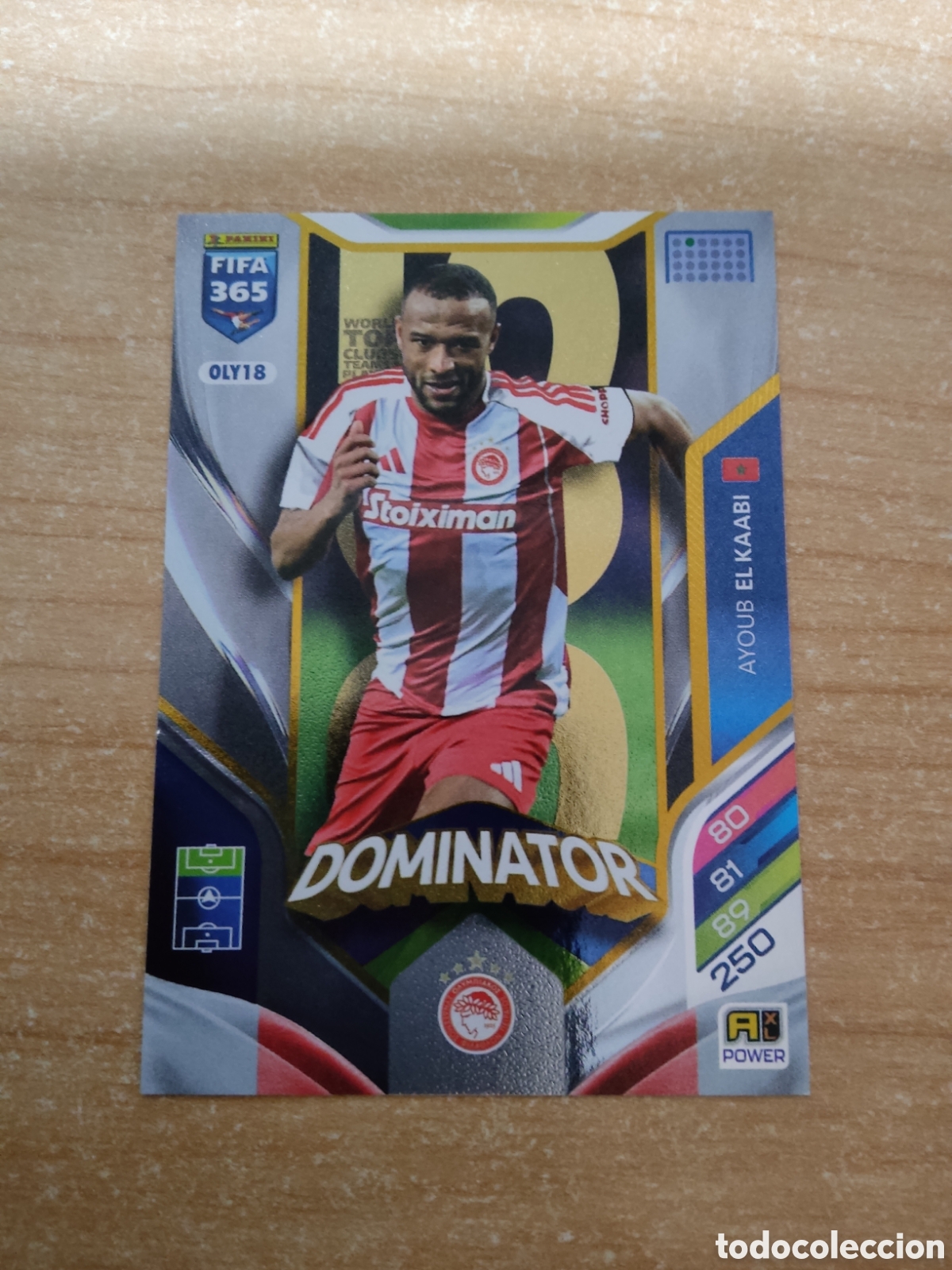 Cromos de f&uacute;tbol: 18 AYOUB EL KAABI OLYMPIACOS DOMINATOR FIFA 365 ADRENALYN 2026