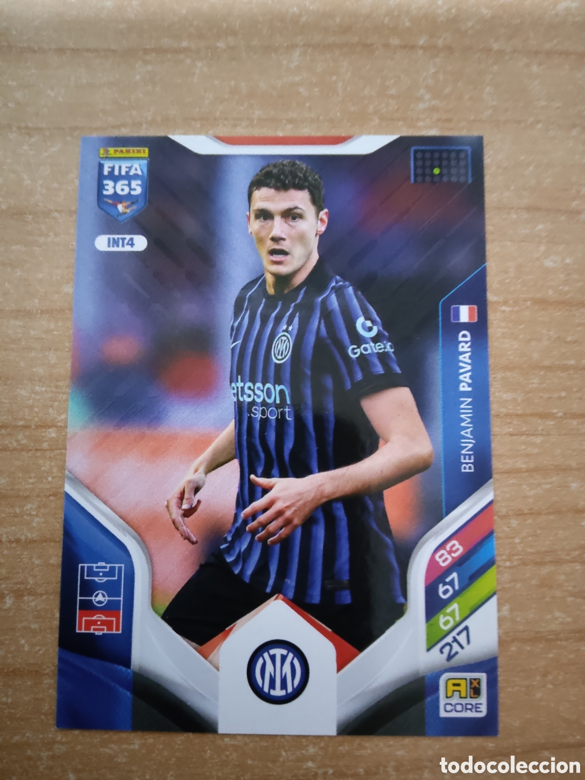 Cromos de f&uacute;tbol: 4 PAVARD INTER MILAN FIFA 365 ADRENALYN 2026