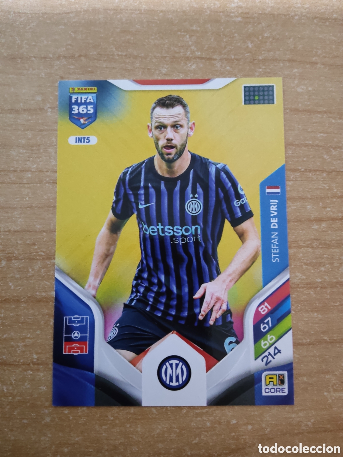 Cromos de f&uacute;tbol: 5 DE VRIJ INTER MILAN FIFA 365 ADRENALYN 2026