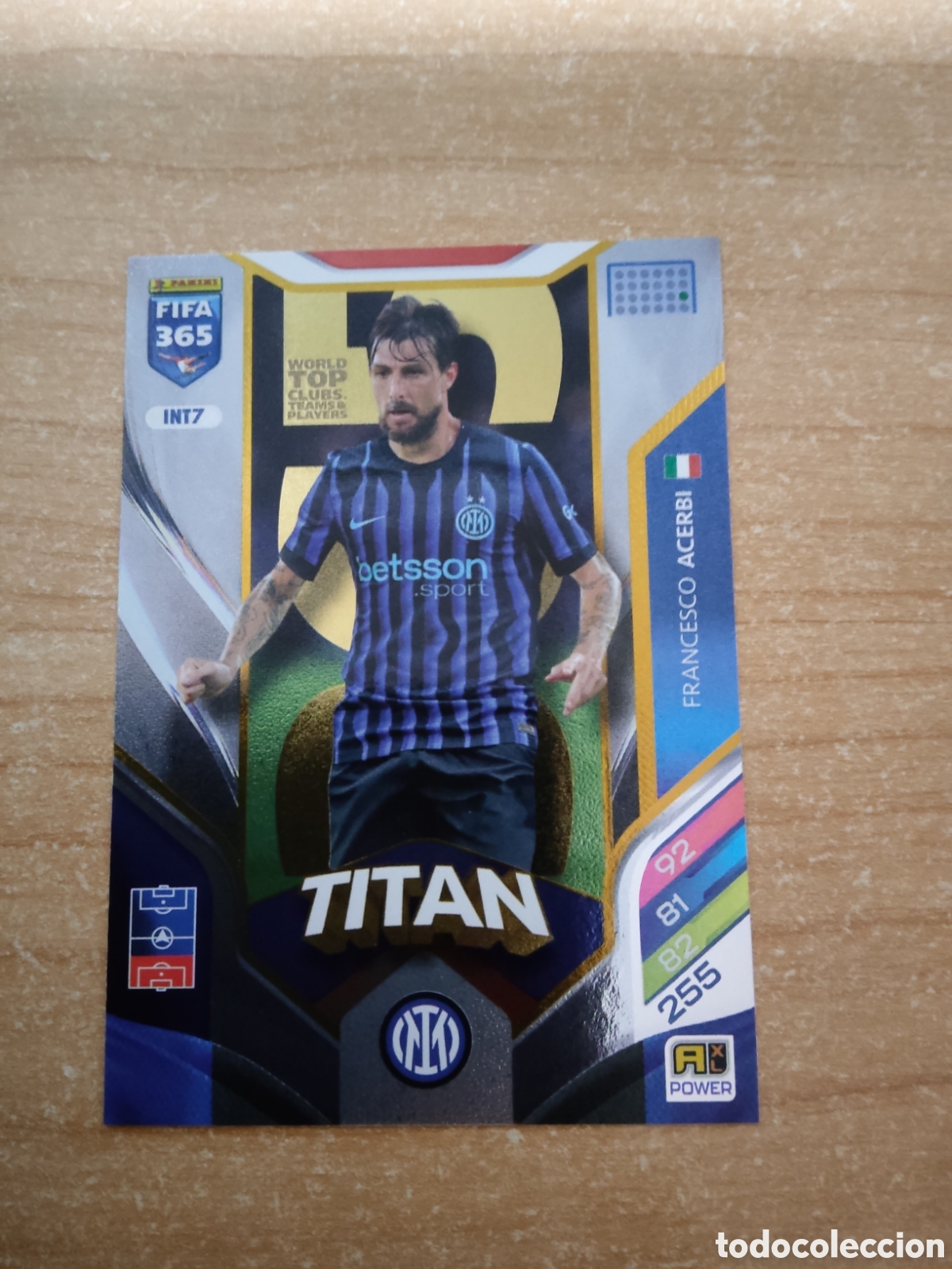 Cromos de f&uacute;tbol: 7 ACERBI INTER MILAN TITAN FIFA 365 ADRENALYN 2026