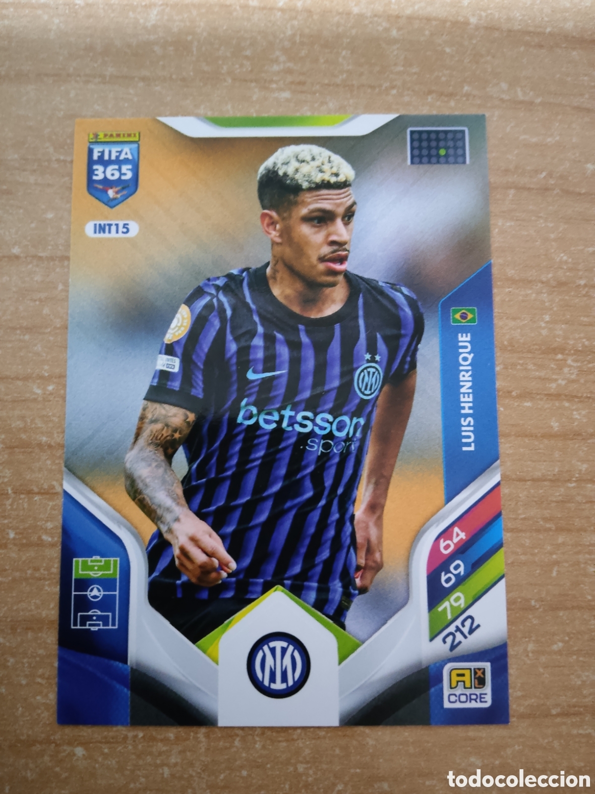 Cromos de f&uacute;tbol: 15 LUIS HENRIQUE INTER MILAN FIFA 365 ADRENALYN 2026