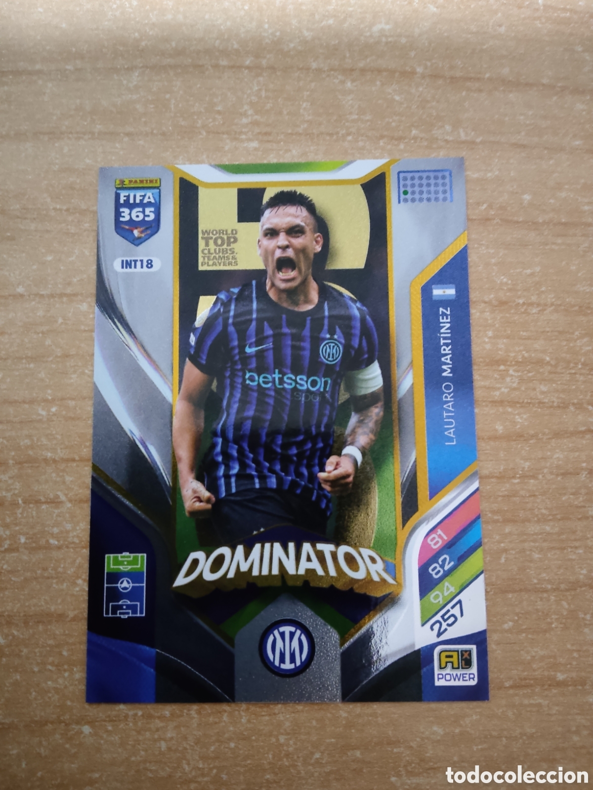 Cromos de f&uacute;tbol: 18 LAUTARO MARTINEZ DOMINATOR INTER MILAN FIFA 365 ADRENALYN 2026