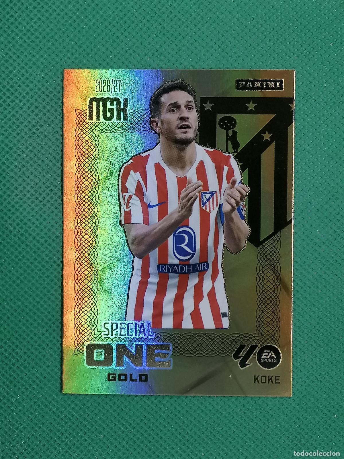 Cromos de f&uacute;tbol: KOKE ATLETICO DE MADRID SPECIAL ONE GOLD ⚽ MEGACRACKS LIGA 2026 2027 26 27 ⚽