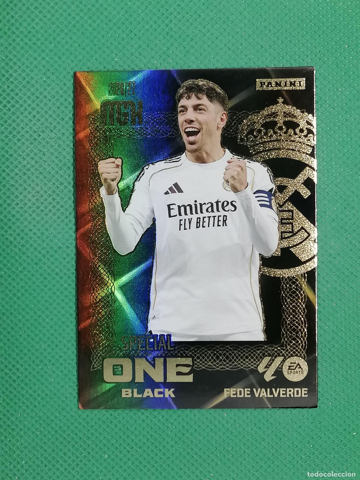 Cartes &agrave; collectionner de Football: VALVERDE REAL MADRID SPECIAL ONE BLACK ⚽ MEGACRACKS LIGA 2026 2027 26 27 ⚽