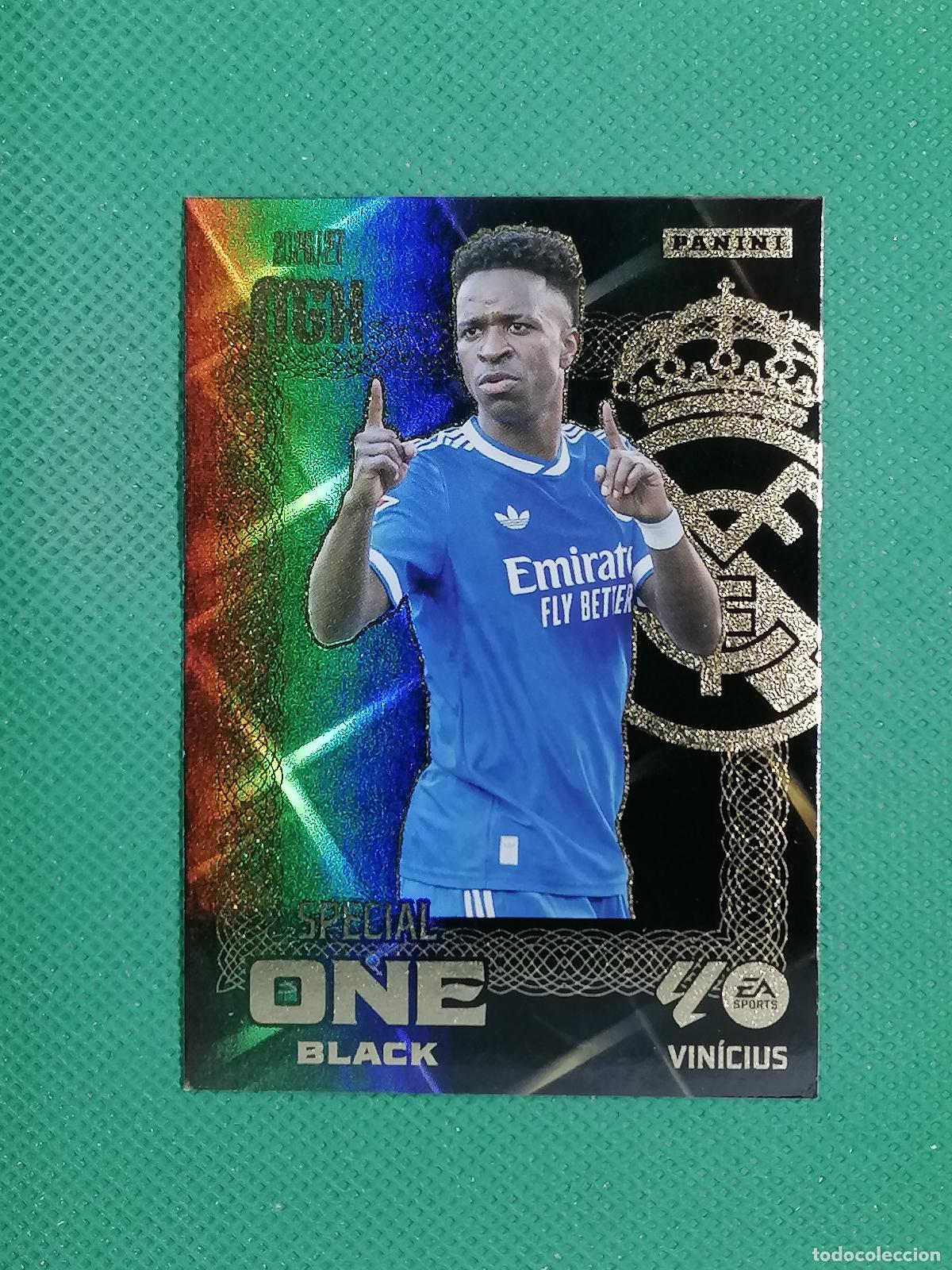 Cartes &agrave; collectionner de Football: VINI JR VINICIUS REAL MADRID SPECIAL ONE BLACK ⚽ MEGACRACKS LIGA 2026 2027 26 27 ⚽