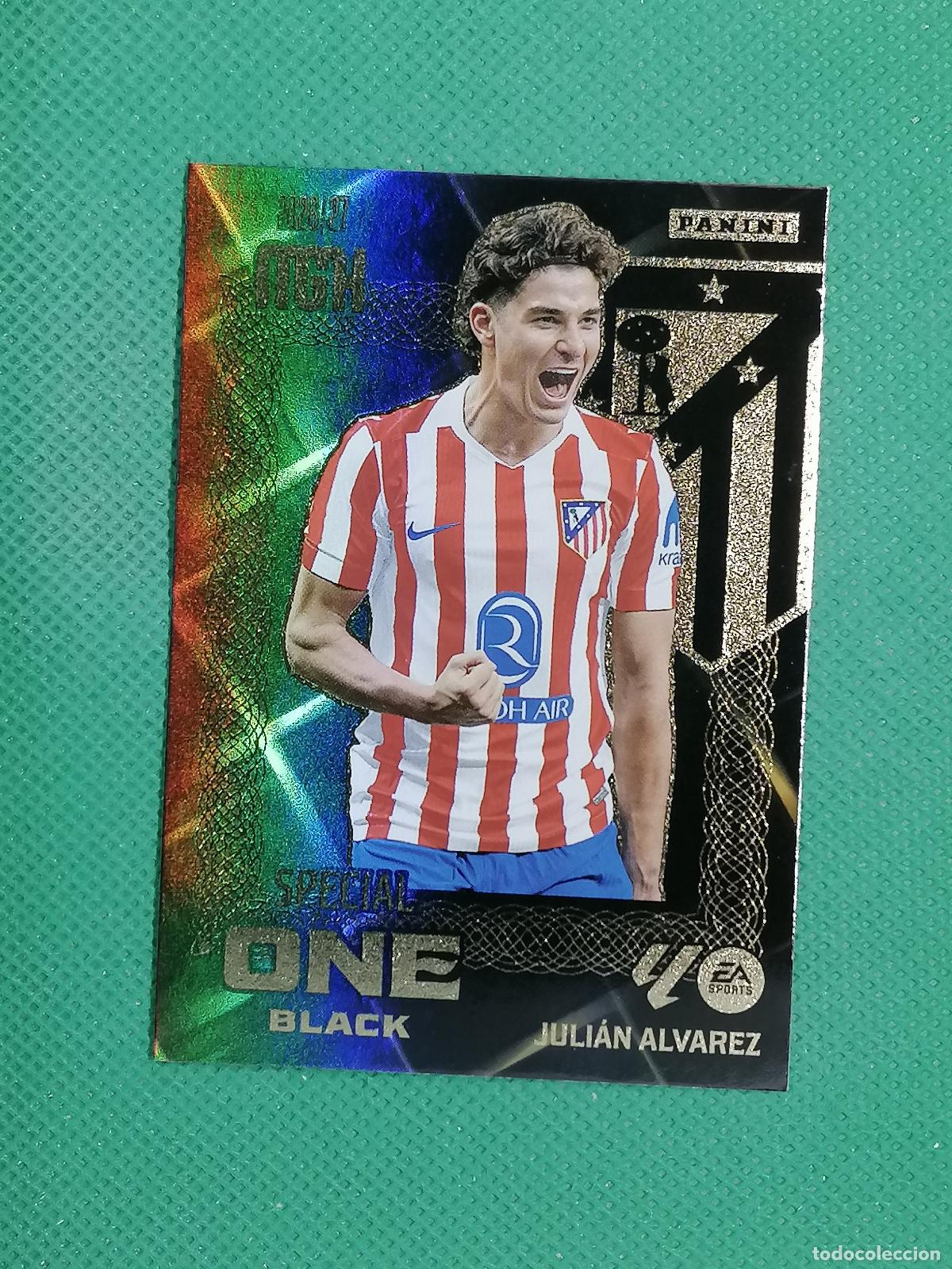 Cartes &agrave; collectionner de Football: JULIAN ALVAREZ ATLETICO DE MADRID SPECIAL ONE BLACK ⚽ MEGACRACKS LIGA 2026 2027 26 27 ⚽