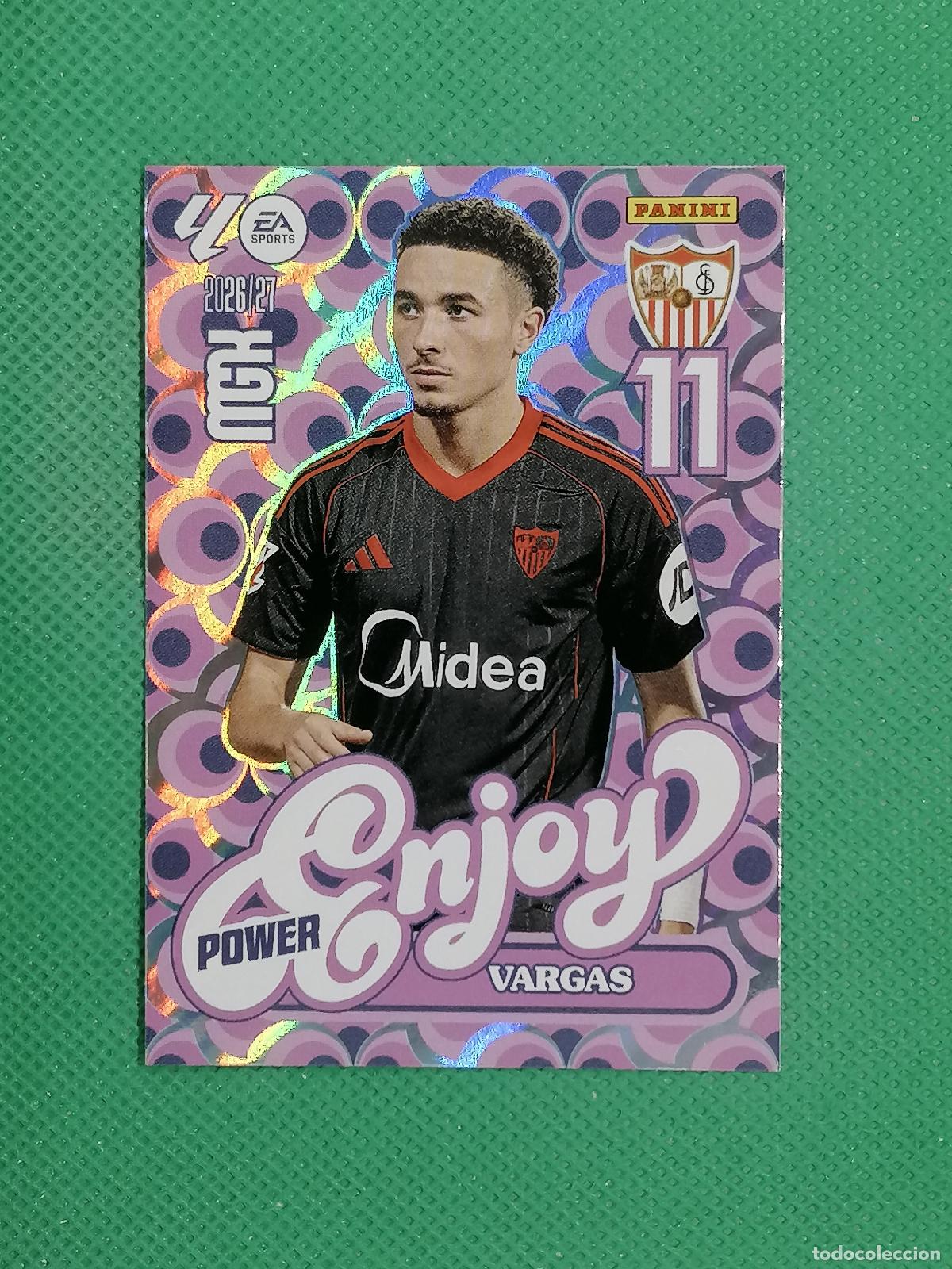 Cromos de f&uacute;tbol: 387 P 387P VARGAS SEVILLA ENJOY POWER ⚽ MEGACRACKS LIGA 2026 2027 26 27 ⚽
