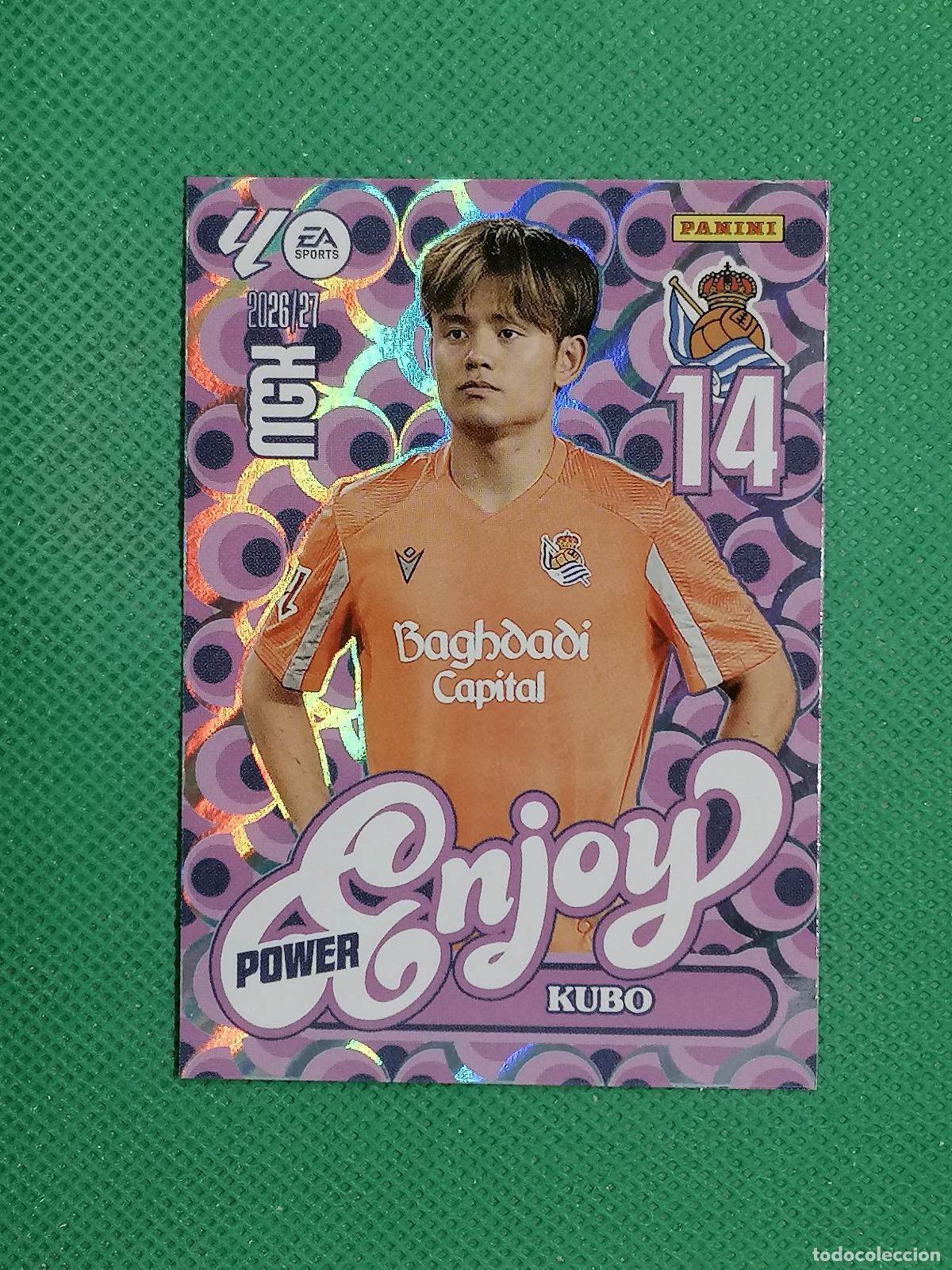 Cromos de f&uacute;tbol: 384 P 384P KUBO REAL SOCIEDAD ENJOY POWER ⚽ MEGACRACKS LIGA 2026 2027 26 27 ⚽