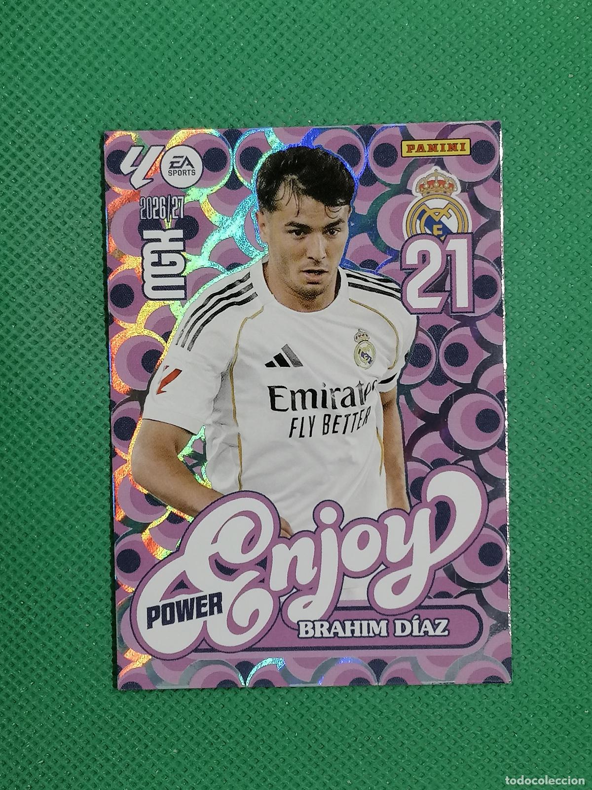 Cromos de f&uacute;tbol: 380 P 380P BRAHIM DIAZ REAL MADRID ENJOY POWER ⚽ MEGACRACKS LIGA 2026 2027 26 27 ⚽