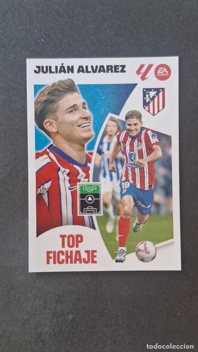 Cromos de f&uacute;tbol: L3 JULIAN ALVAREZ ATLETICO DE MADRID TOP FICHAJE 68 LIGA ESTE 2024 2025 24 25 SIN PEGAR NUNCA PEGADO