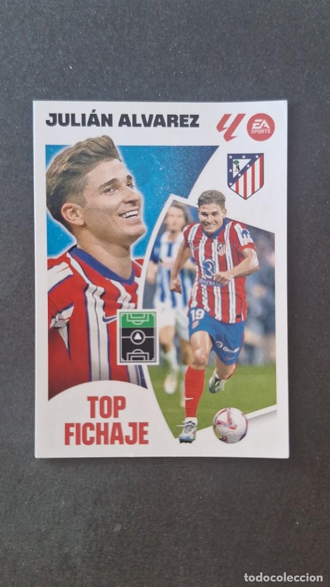 Cromos de f&uacute;tbol: L3 JULIAN ALVAREZ ATLETICO DE MADRID TOP FICHAJE 68 LIGA ESTE 2024 2025 24 25 SIN PEGAR NUNCA PEGADO