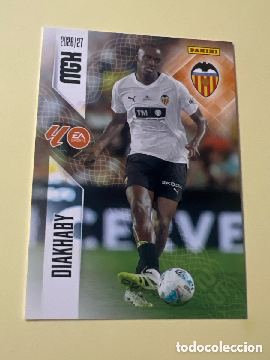 Cromos de f&uacute;tbol: E11. 347 DIAKHABY VALENCIA CF FICHAS ALBUM MEGACRACKS 2026 2027 MGK 26 27