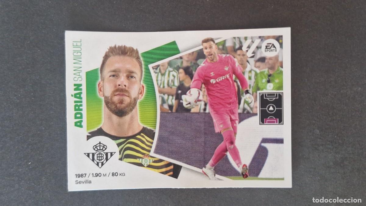 Cromos de f&uacute;tbol: L3 ADRIAN REAL BETIS MERCADO DE INVIERNO LIGA ESTE 2024 2025 24 25 SIN PEGAR NUNCA PEGADO