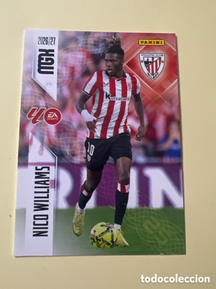 Cromos de f&uacute;tbol: E21. 54 NICO WILLIAMS ATHLETIC DE BILBAO FICHAS ALBUM MEGACRACKS 2026 2027 MGK 26 27