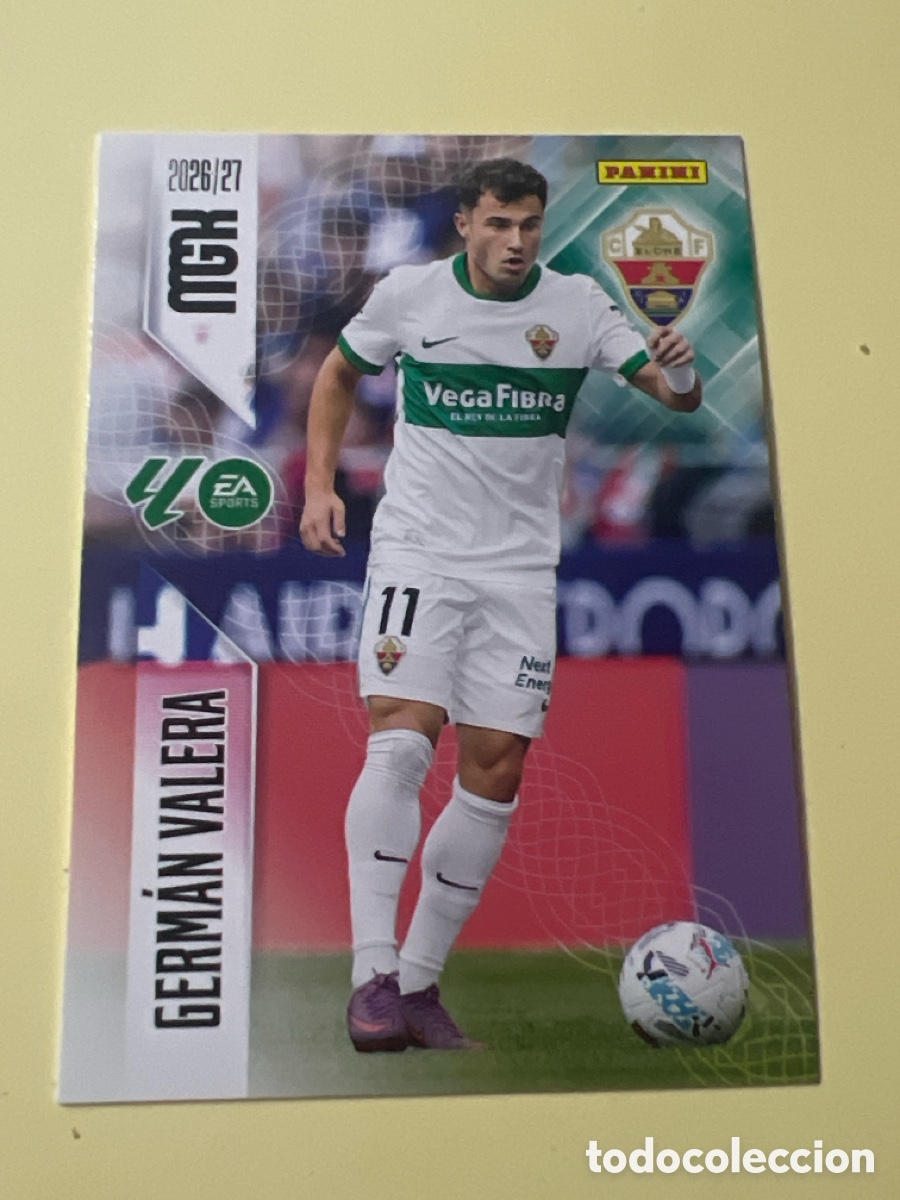 Cromos de f&uacute;tbol: E25. 153 GERMAN VALERA ELCHE CF FICHAS ALBUM MEGACRACKS 2026 2027 MGK 26 27
