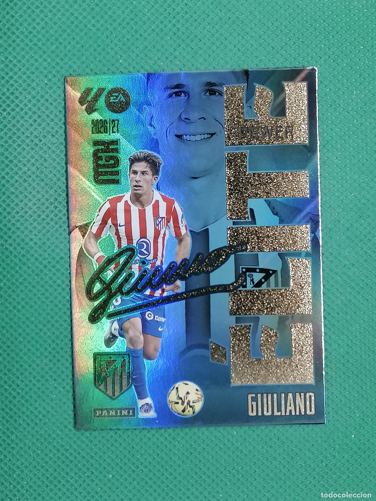Cromos de f&uacute;tbol: 7 P 7P GIULIANO SIMEONE ATLETICO DE MADRID ELITE POWER ⚽ MEGACRACKS LIGA 2026 2027 26 27 ⚽