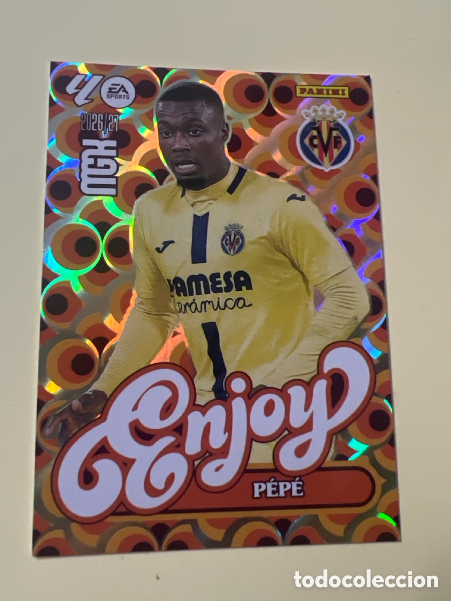 Cromos de f&uacute;tbol: E35. 386 PEPE - VILLAREAL - ENJOY FICHAS ALBUM MEGACRACKS 2026 2027 MGK 26 27