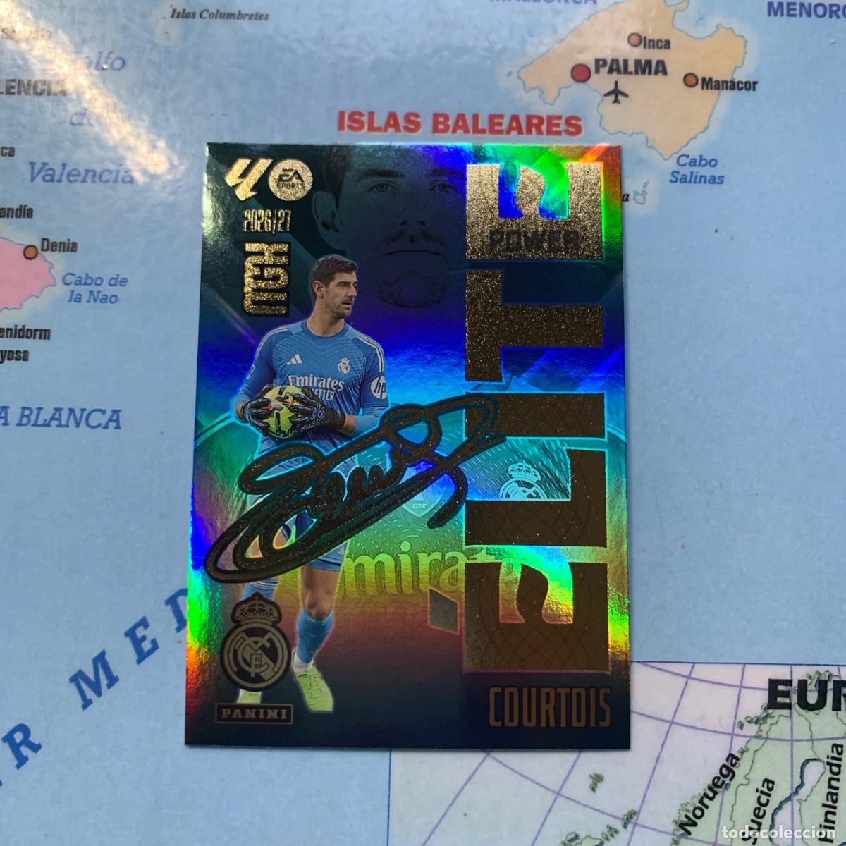 Cromos de f&uacute;tbol: Courtois elite power n&uacute;mero P4 Del Real Madrid megacracks 26-27 2026-2027