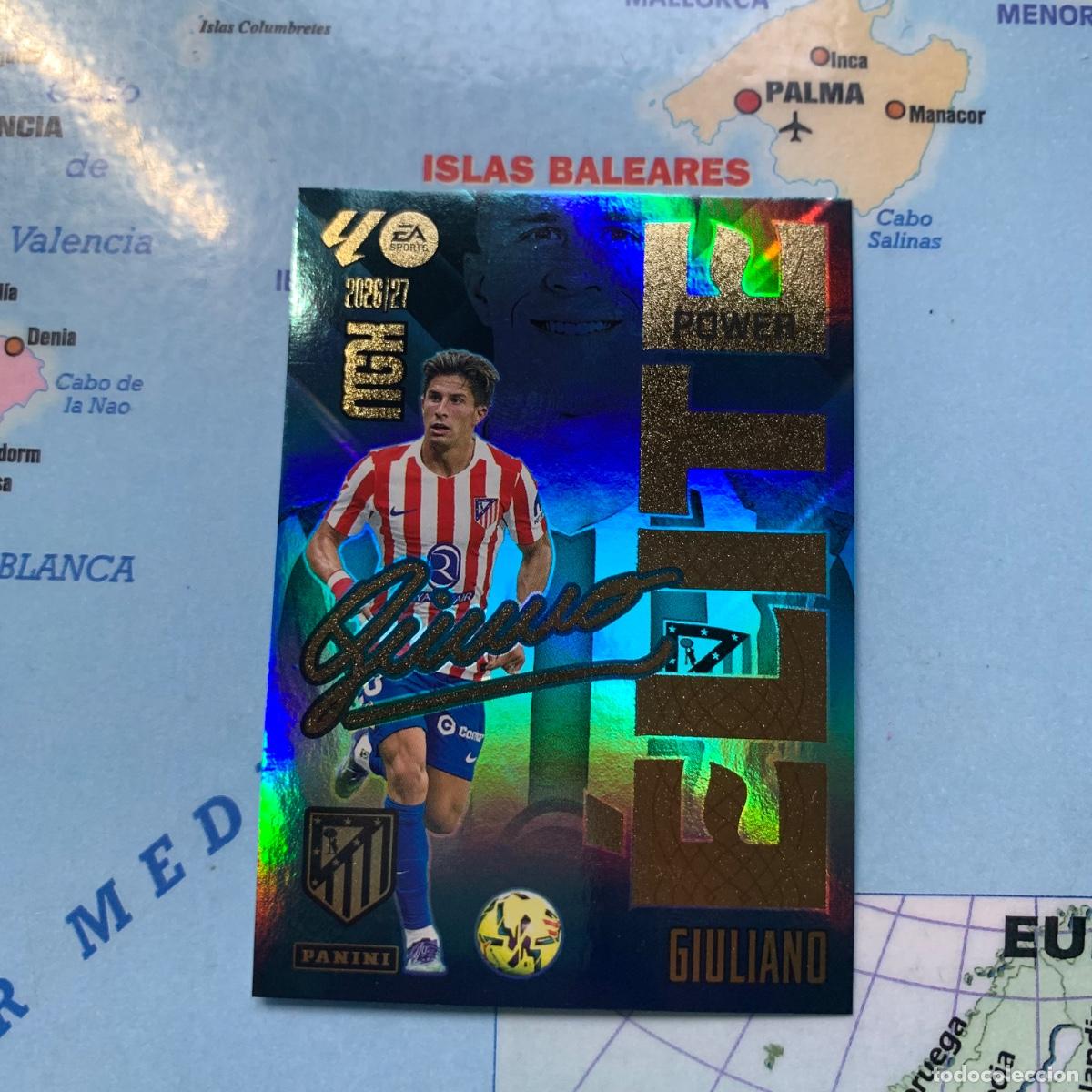 Cromos de f&uacute;tbol: Giuliano elite power n&uacute;mero P7 Del Atl&eacute;tico de Madrid megacracks 26-27 2026-2027