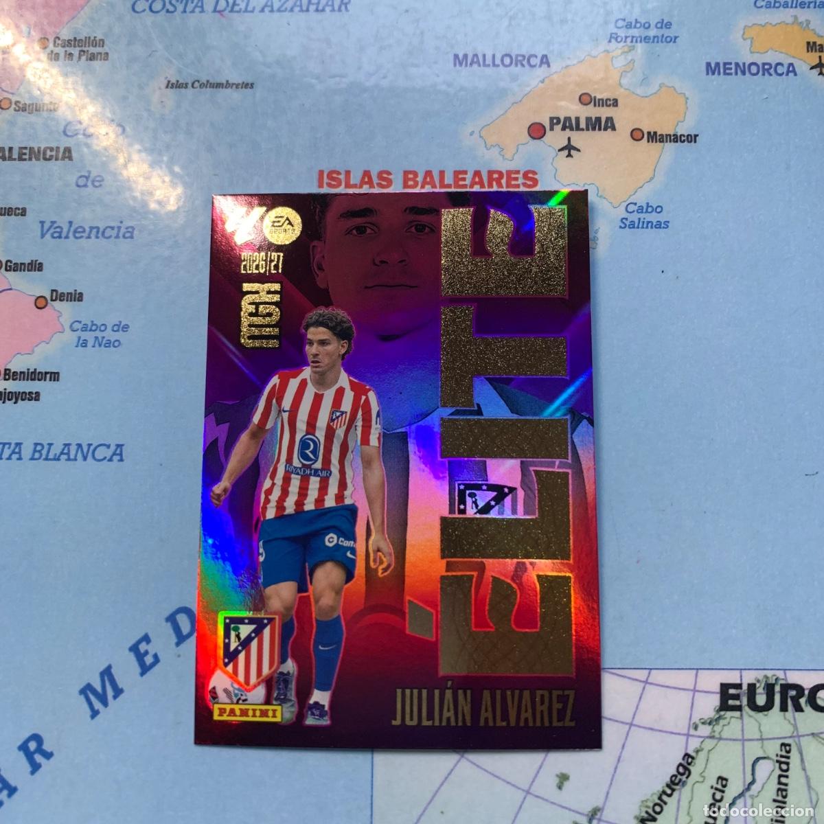 Cromos de f&uacute;tbol: Julian &Aacute;lvarez elite n&uacute;mero 8 Del Atl&eacute;tico de Madrid megacracks 26-27 2026-2027