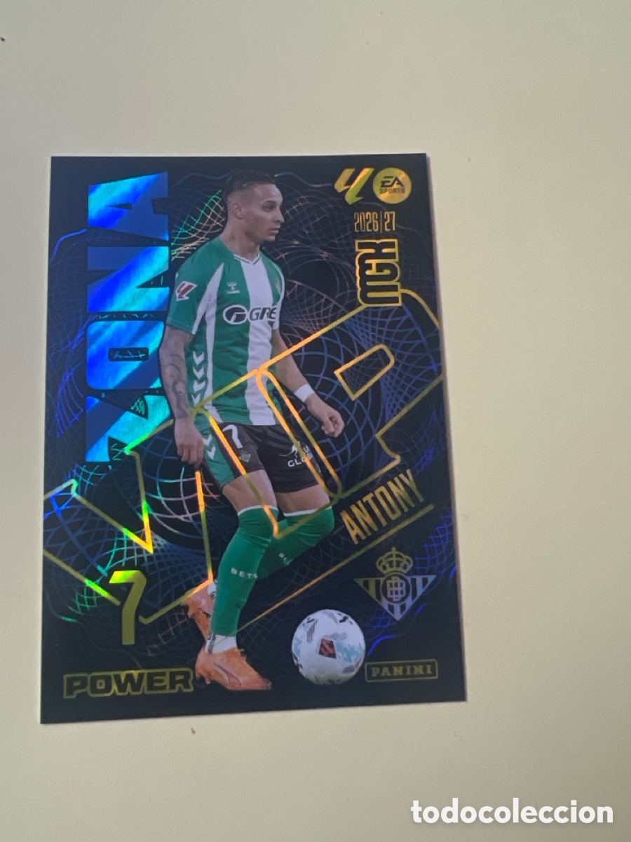 Cromos de f&uacute;tbol: E50. 388P ANTONY - BETIS - ZONA VIP FICHAS ALBUM MEGACRACKS 2026 2027 MGK 26 27
