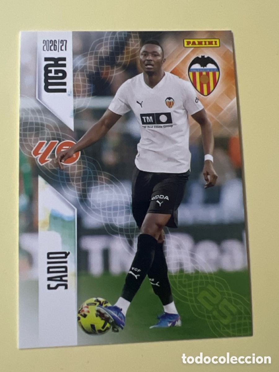 Cromos de f&uacute;tbol: E51. 360 SADIQ VALENCIA CF FICHAS ALBUM MEGACRACKS 2026 2027 MGK 26 27