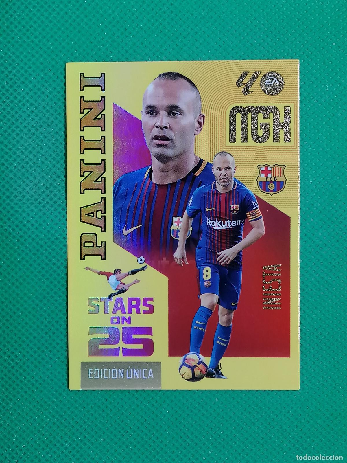 Football Stickers: 434 INIESTA BARCELONA STARS ON 25 EDICION UNICA ⚽ MEGACRACKS LIGA 2026 2027 26 27 ⚽