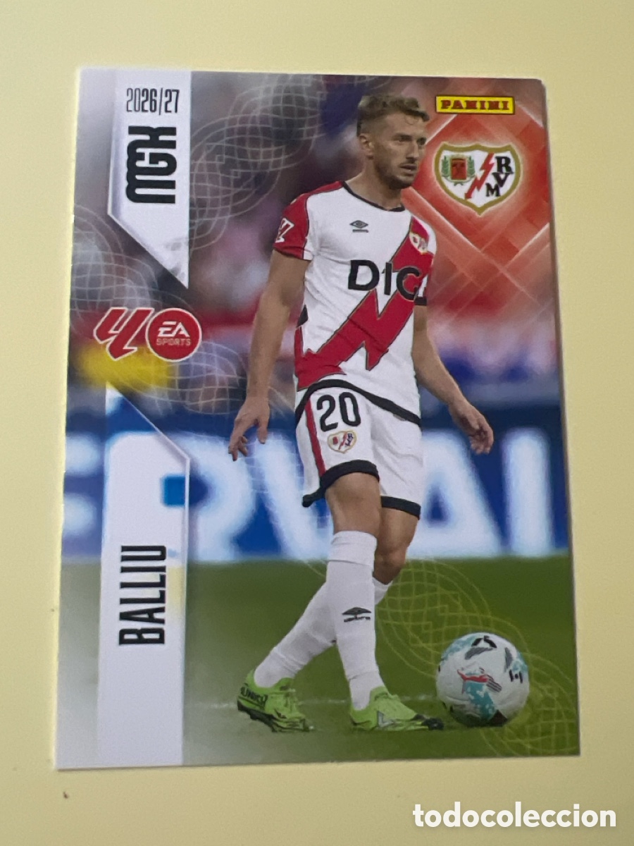 Cromos de f&uacute;tbol: E59. 293 BALLIU RAYO VALLECANO FICHAS ALBUM MEGACRACKS 2026 2027 MGK 26 27