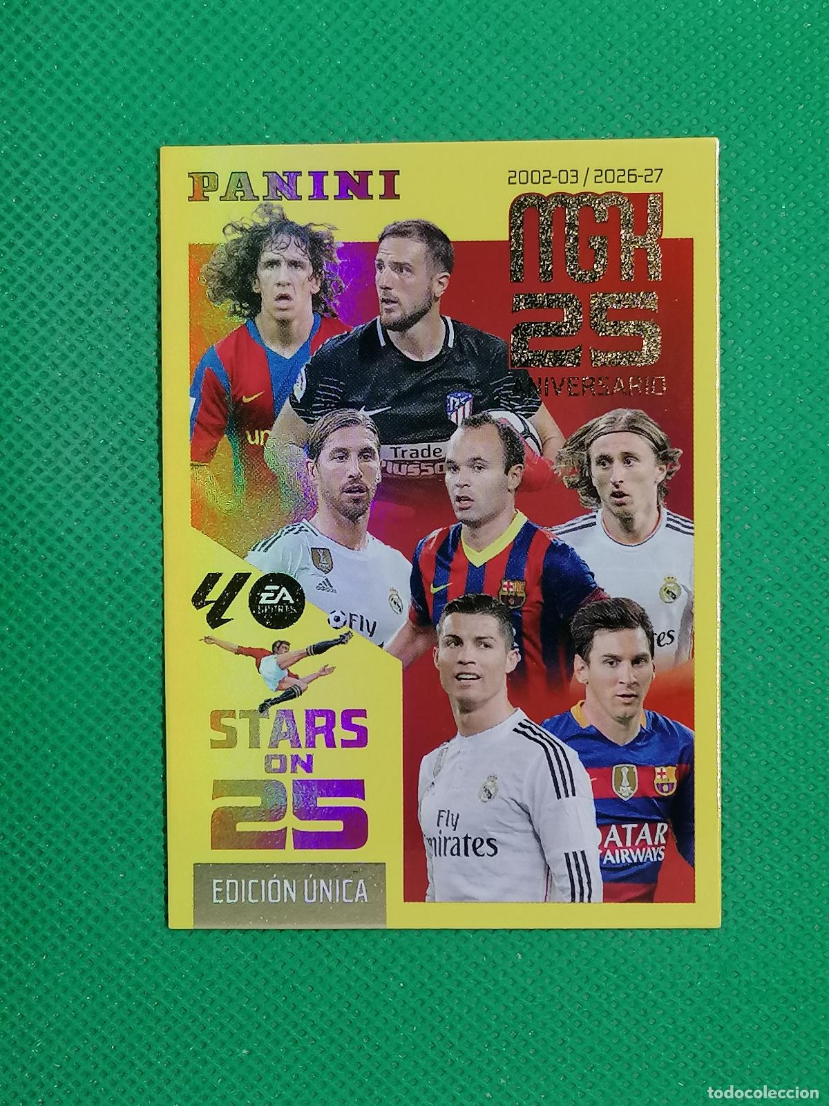 Cromos de f&uacute;tbol: 425 COLLAGE RONALDO MESSI STARS ON 25 EDICION UNICA ⚽ MEGACRACKS LIGA 2026 2027 26 27 ⚽