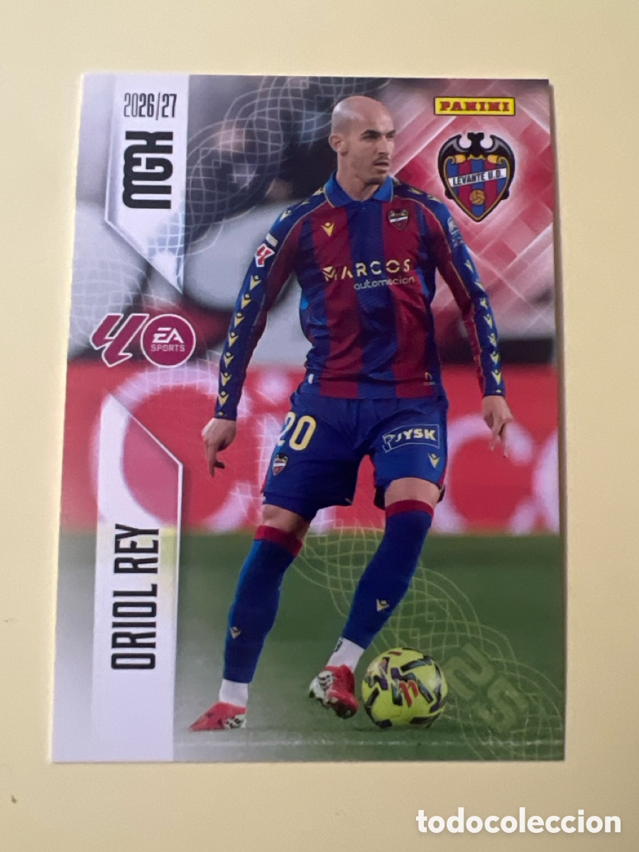 Cromos de f&uacute;tbol: E65. 207 ORIOL REY LEVANTE UD FICHAS ALBUM MEGACRACKS 2026 2027 MGK 26 27