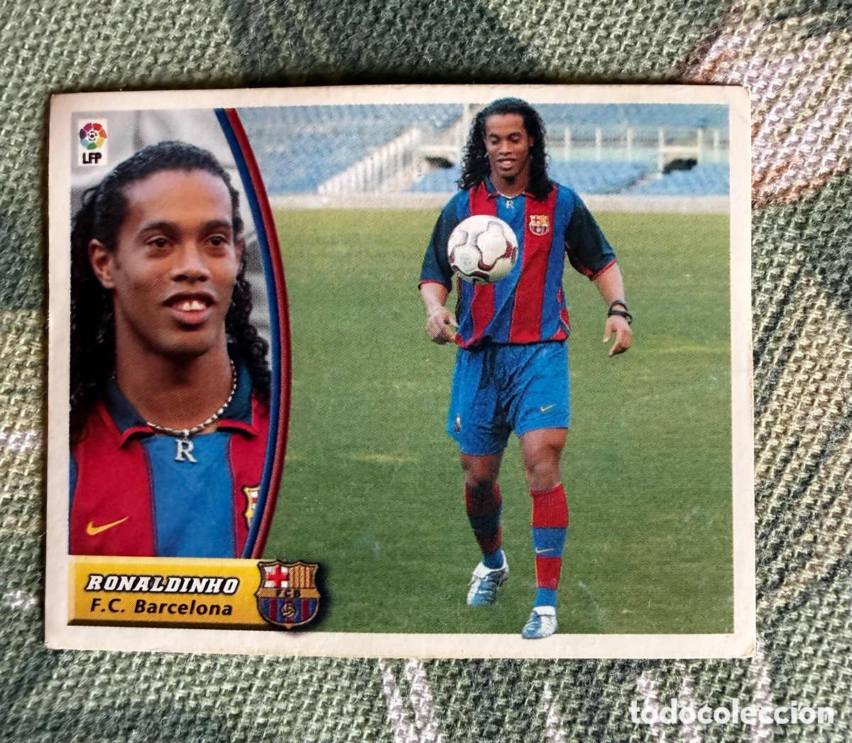 Cromos de Futebol: Liga este 2003 2004 03 04 ediciones Ronaldinho rookie fichaje n&deg; 10 FC Barcelona Nunca pegado Nuevo